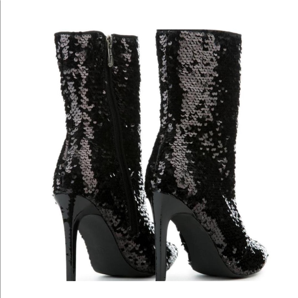 Embellished Black Boots